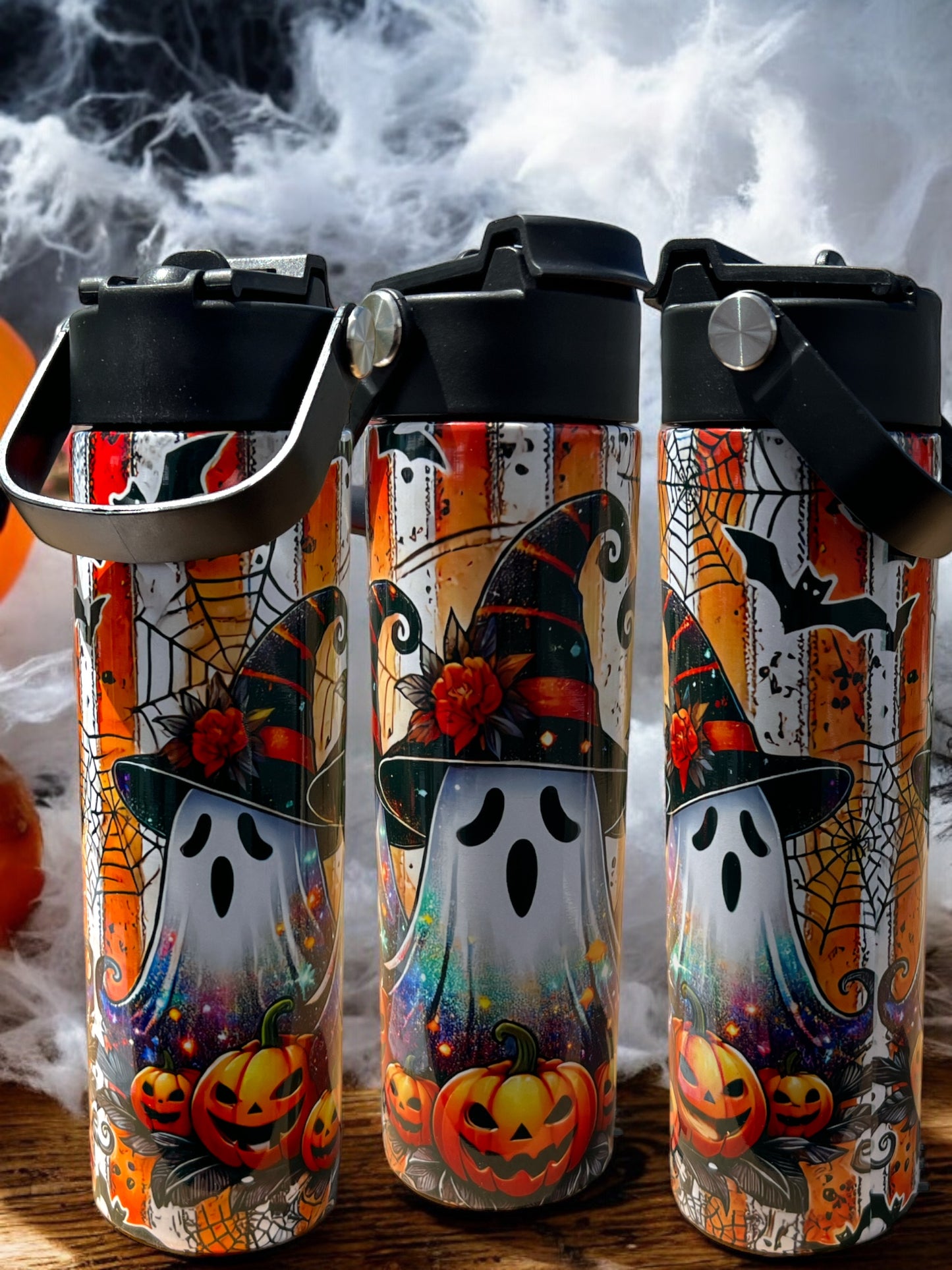 20oz Water Bottles - Fall Halloween Cute Ghost Water Bottle/Tumbler/Coffee Tumbler