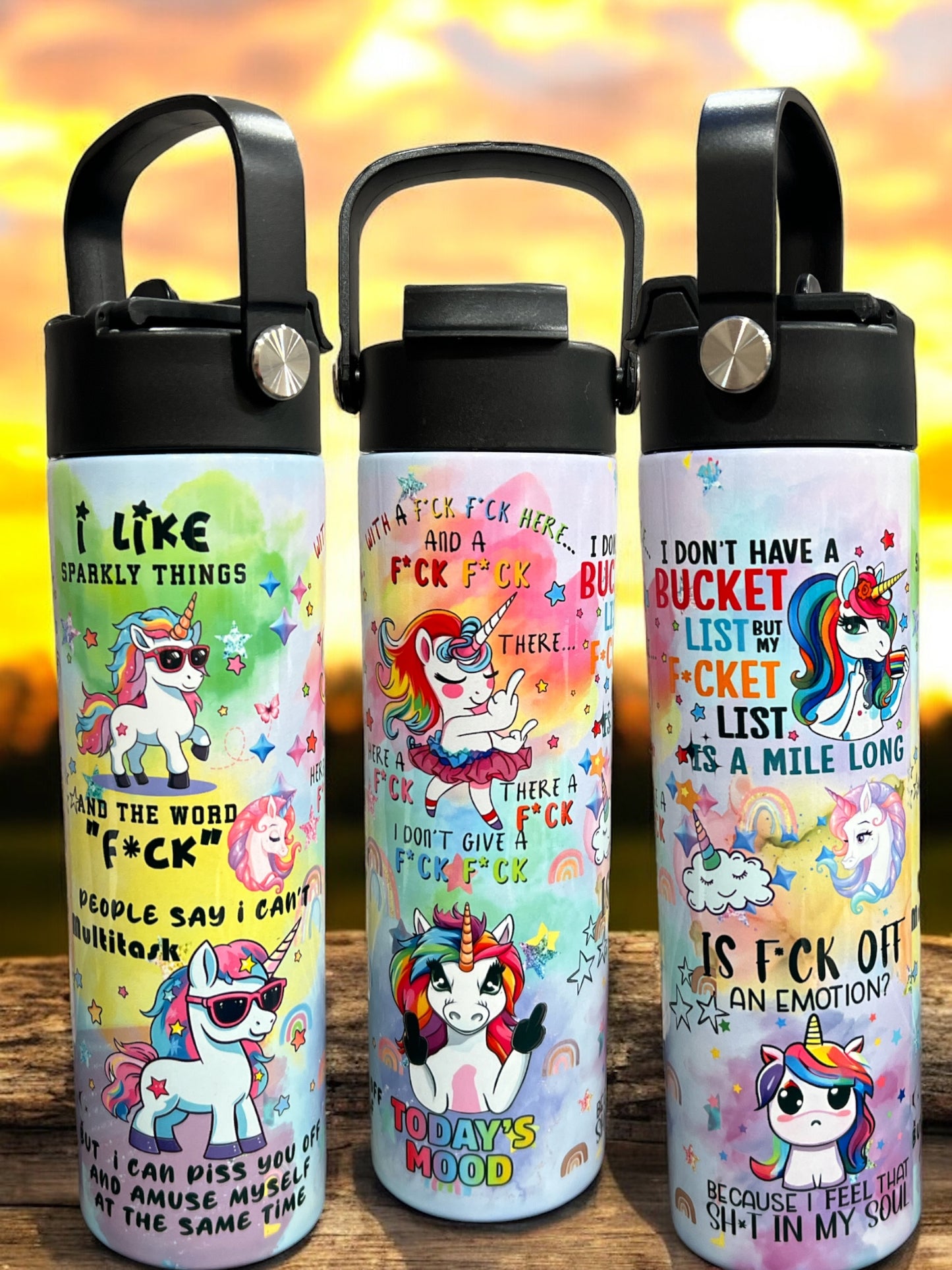 20oz Water Bottles - sarcastic unicorn Water Bottle/Tumbler/Coffee Tumbler