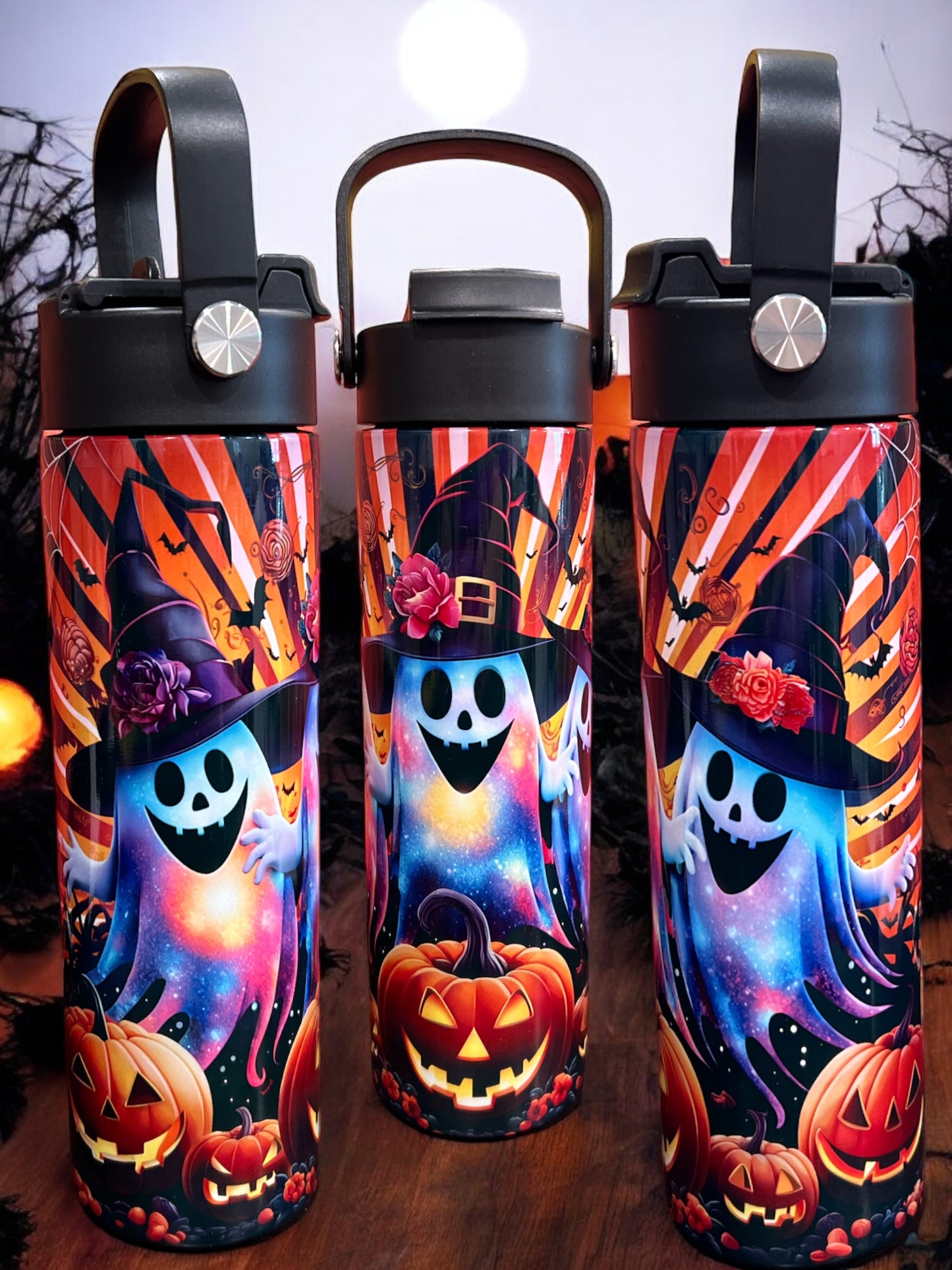 20oz Water Bottles - halloween cute ghost Water Bottle/Tumbler/Coffee Tumbler