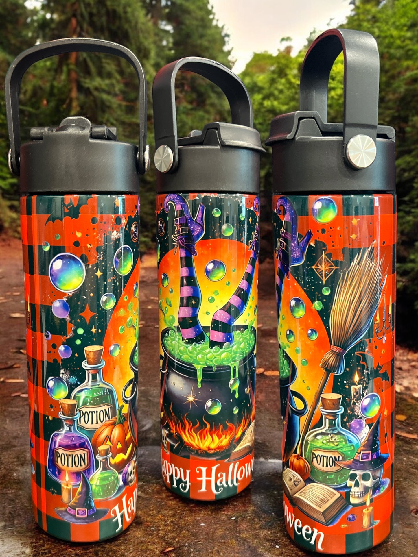 20oz Water Bottles - Halloween Witches Pot Water Bottle/Tumbler/Coffee Tumbler