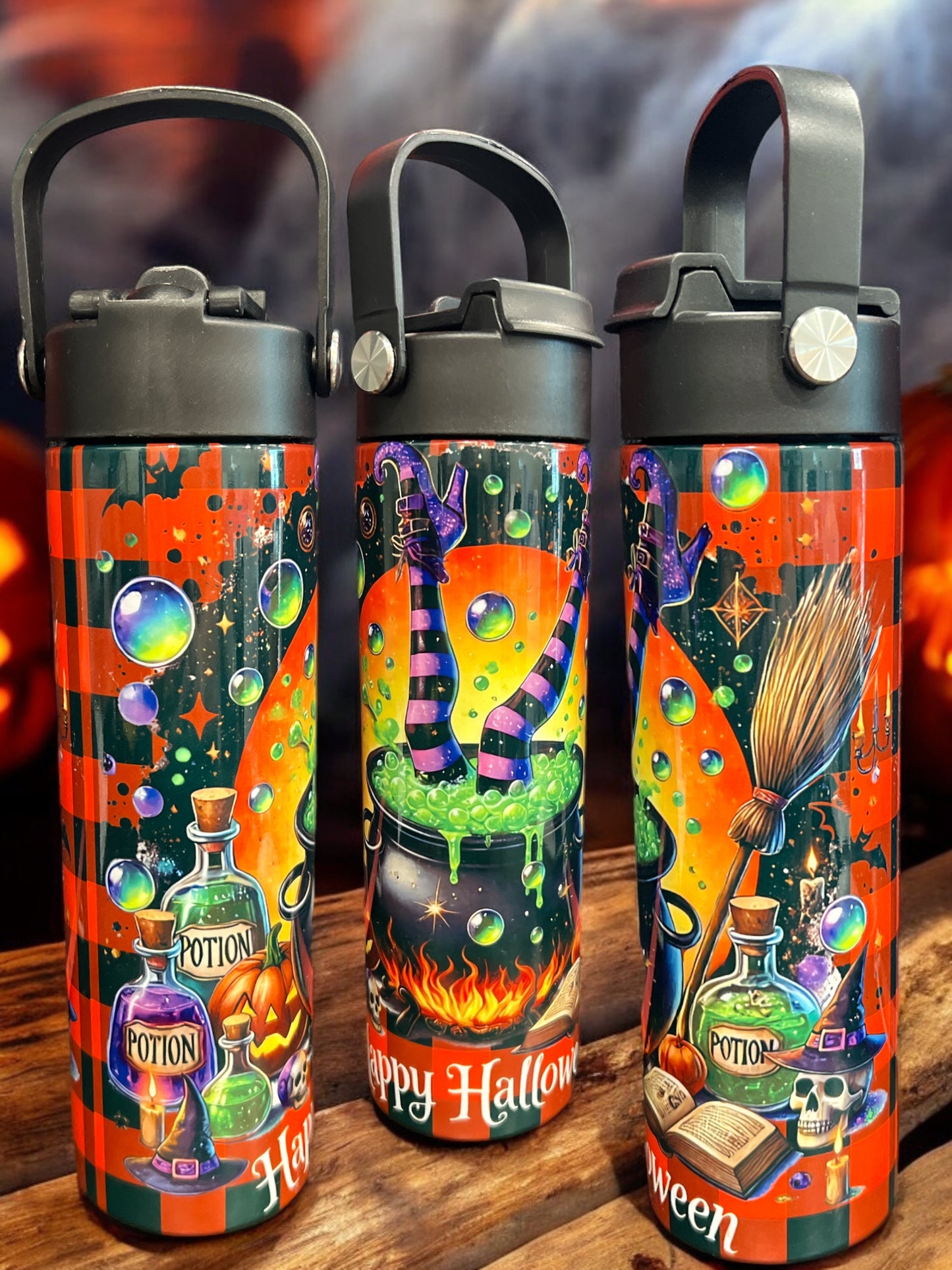 20oz Water Bottles - Halloween Witches Pot Water Bottle/Tumbler/Coffee Tumbler