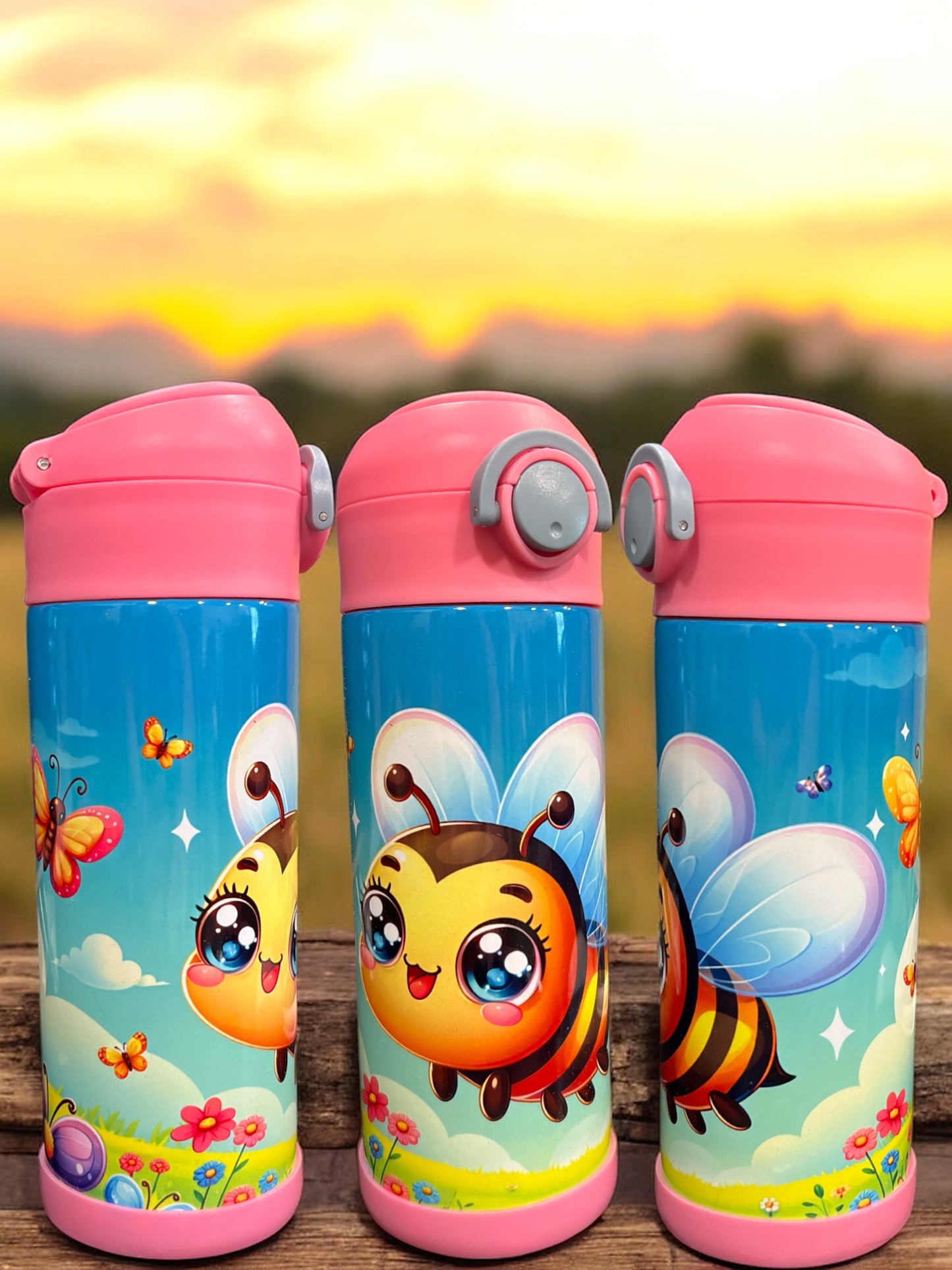 12oz kids water bottles -Cute Bee