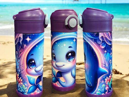 12oz kids water bottles -Blue Whale