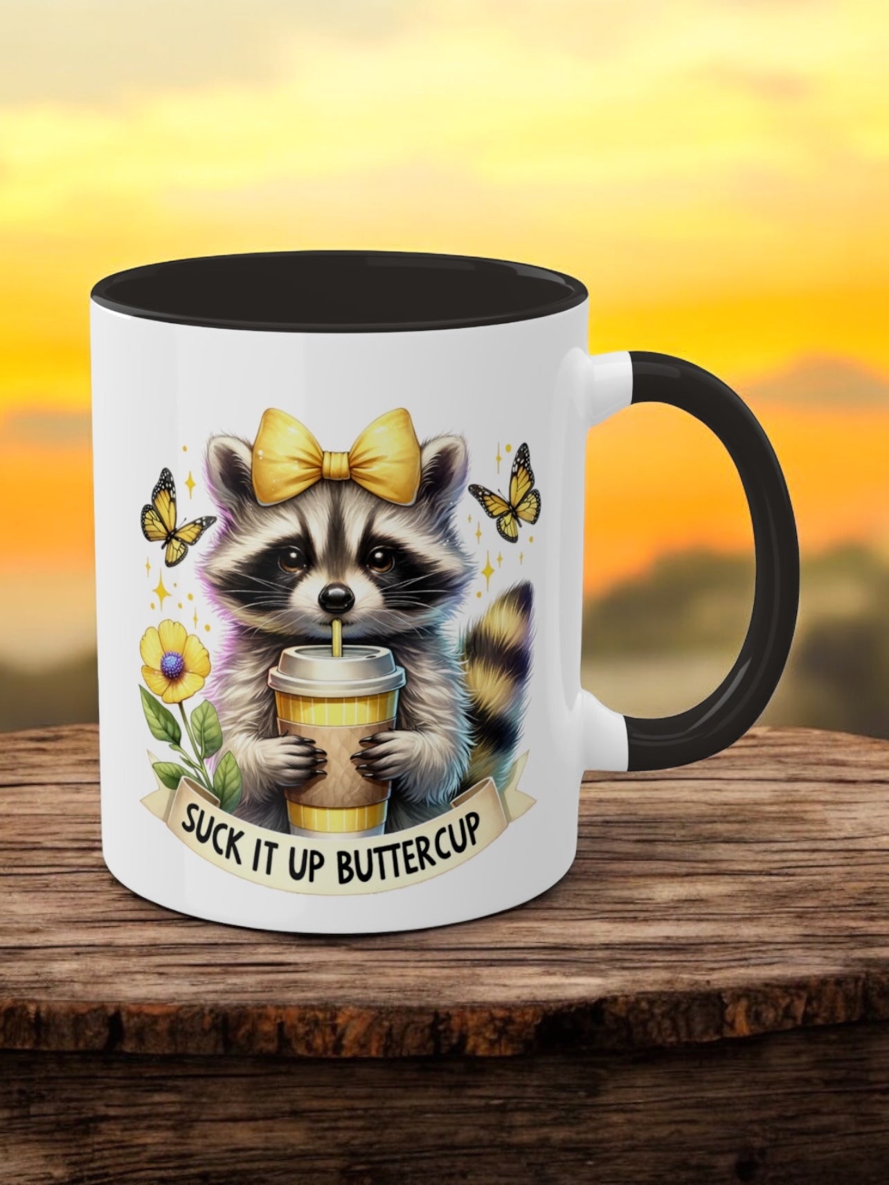 Colorful Mugs, 11oz, Suck It Up Buter Cup