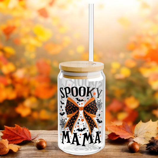 Spooky Mama Halloween Sipper Glass, 16oz