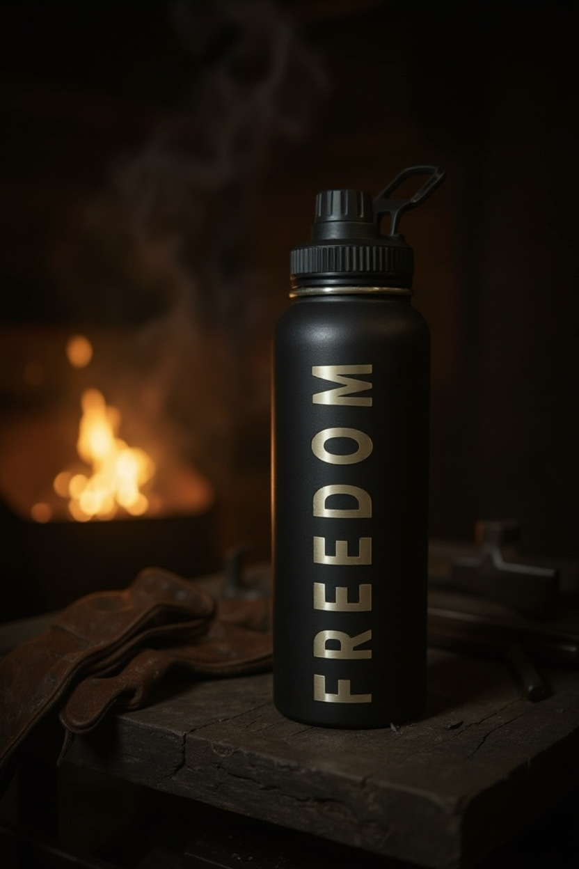 🦅 32oz Freedom Stainless Steel Engraved Water Bottle –  
God. Family. Country. In That Order.
