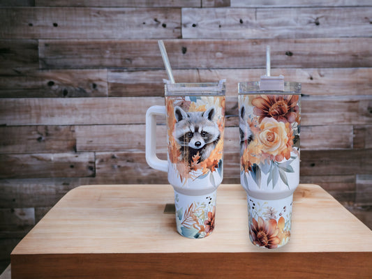 40oz Stanley Style Thirst Quencher Tumblers- Raccoon