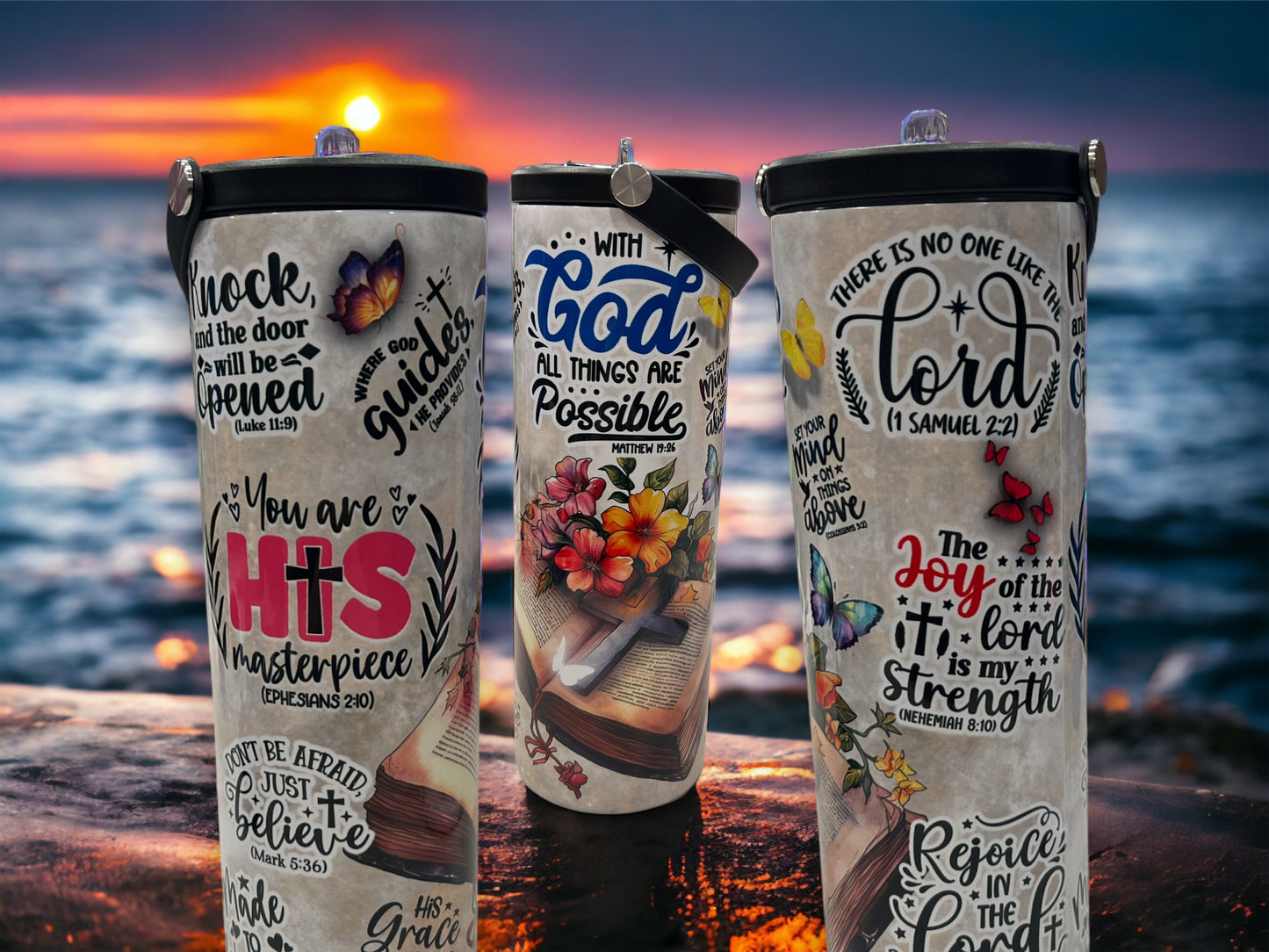 20oz Water Bottles - With God all things are Possible