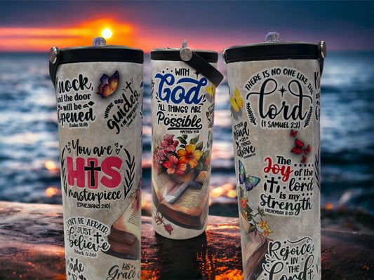 20oz Water Bottles - With God all things are Possible