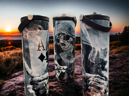 20oz Water Bottles - Skull Cards