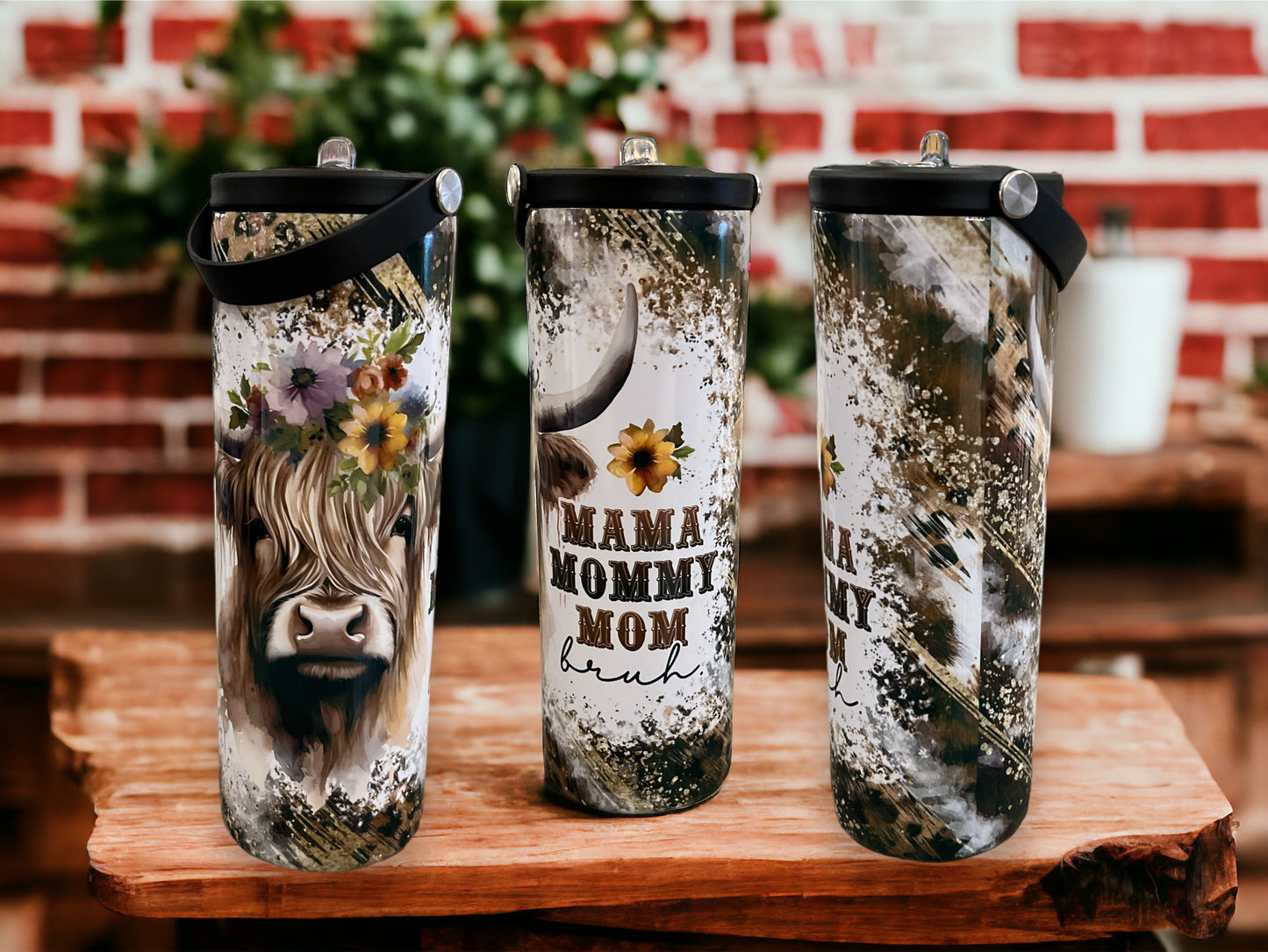 20oz Coffee Travel Tumbler with dual lids - mama mommy mom bruh