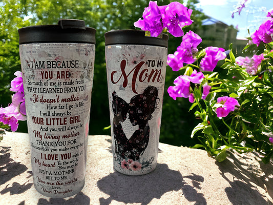 20oz Coffee Travel Tumbler with dual lids -To my mom