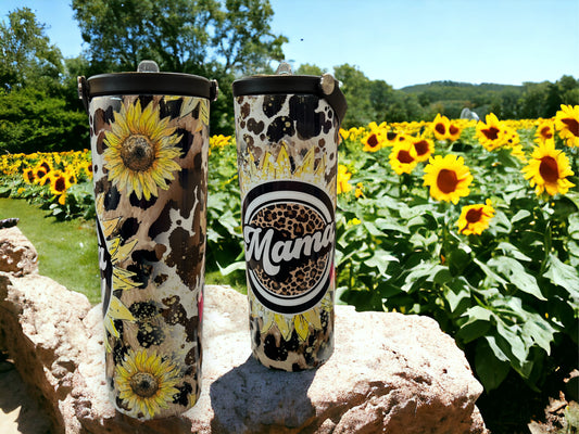 20oz Water Bottles -Mama sunflowers