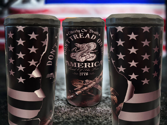 4 in 1 Bottle and Can Holder and Tumbler 16oz- don’t tread on me ￼