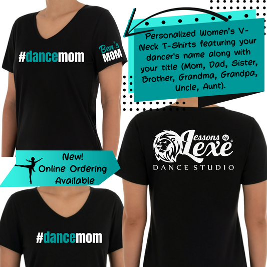 New! Personalized Dance Family V-Neck Tees