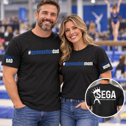 SEGA Gymnastics Mom & Dad Shirts | Personalized Team Pride