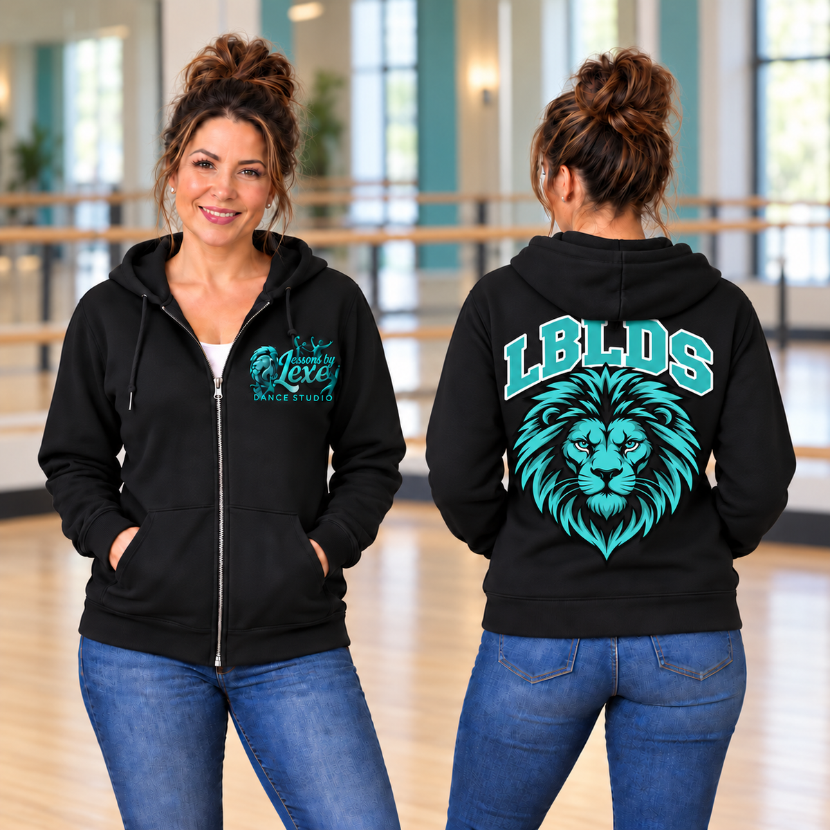 Lessons by Lexe Dance Studio Zip-Up Hoodie | Youth–Adult 4XL