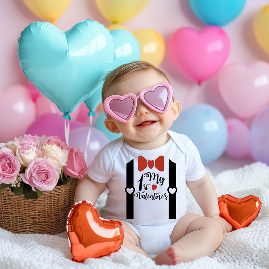 My First Valentines Day- Black Suspenders