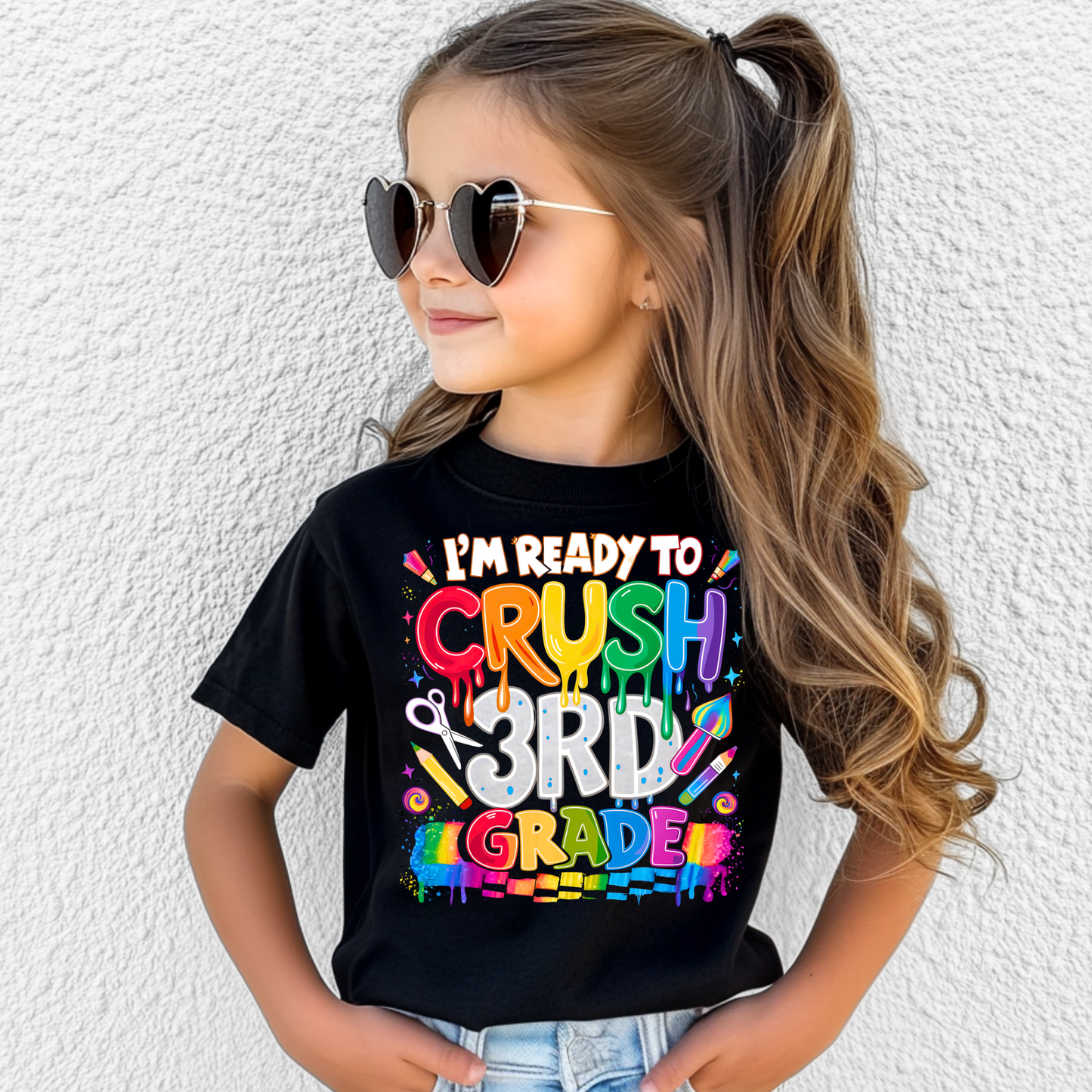 Im Ready to Crush 1st Grade- Back to School Just Got WAY Cuter -Children's T Shirt