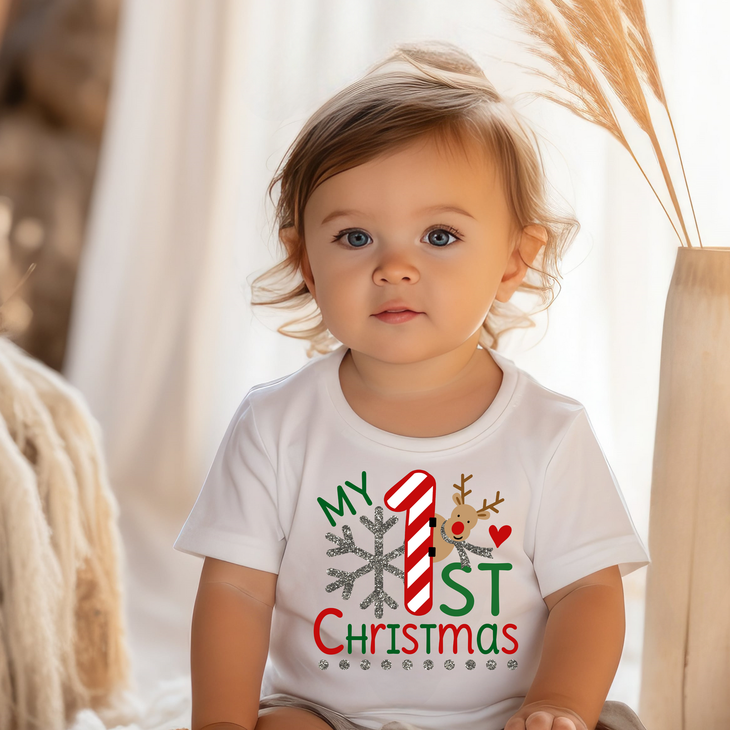My First Christmas Baby Onesie- Snowflake