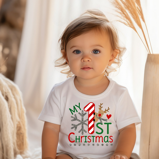 My First Christmas Baby Onesie- Snowflake