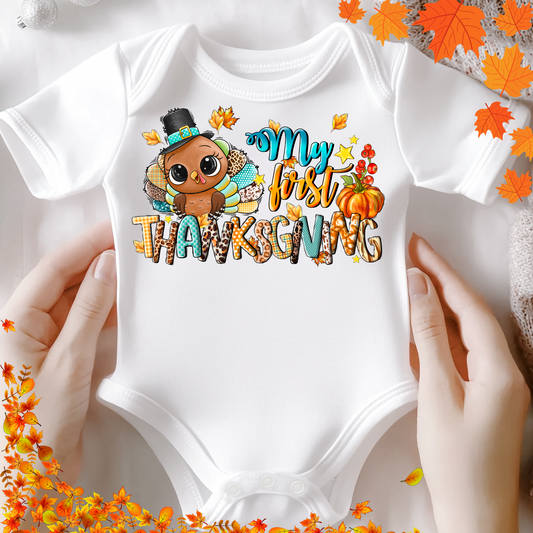 My First Thanksgiving Baby Onesie- Turkey 2