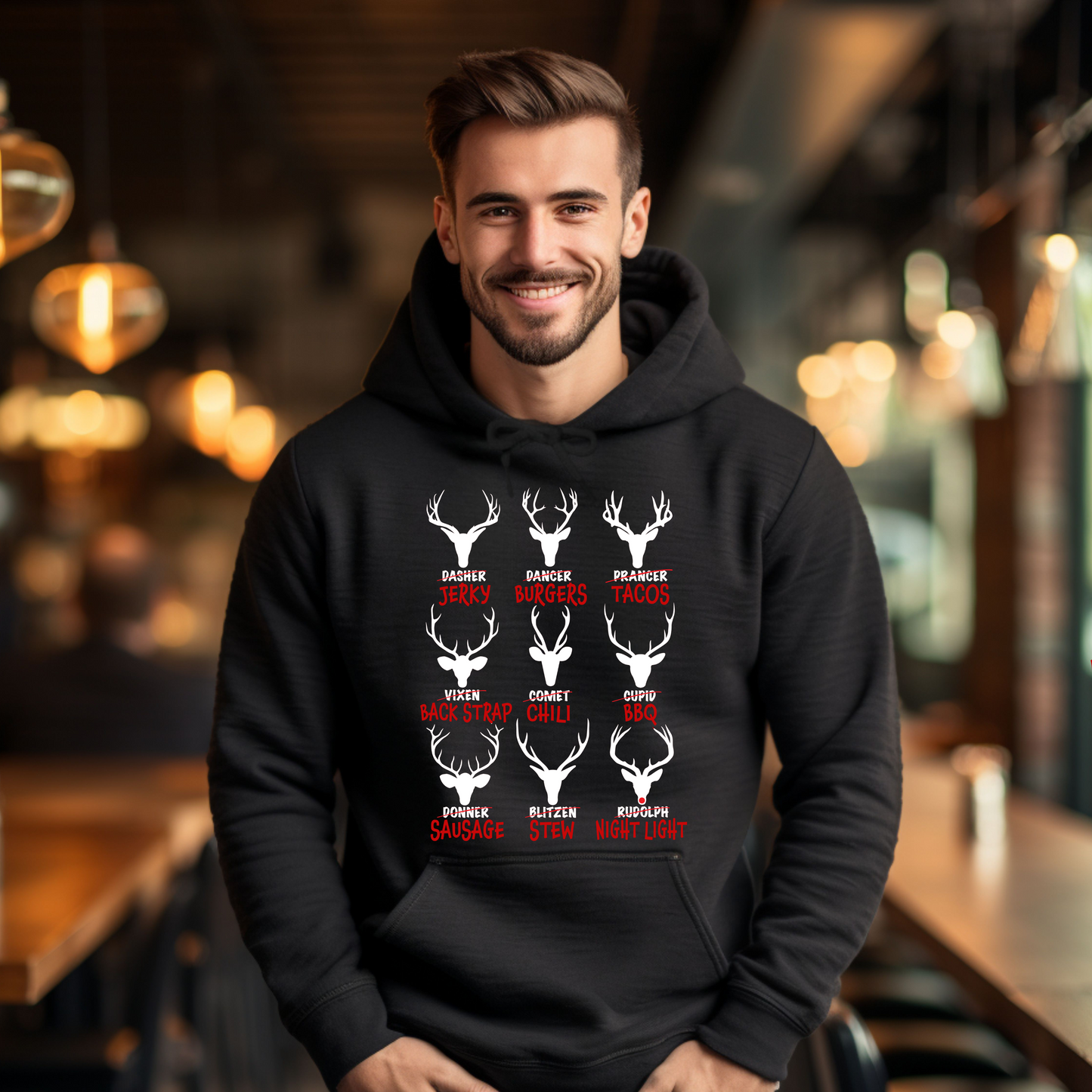 Reindeer Hunting Men's Christmas   T-Shirt, Hoodie, Sweater