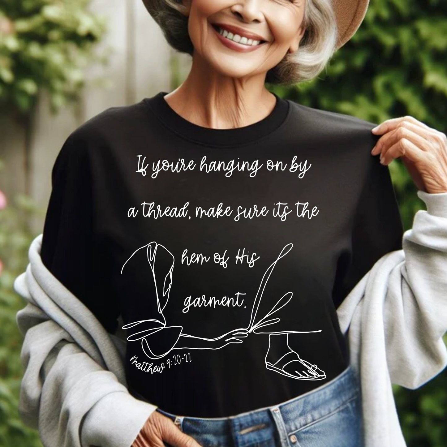 Hem of His Garment – Trendy Christian Shirt | Matthew 9:21 Bible Verse Tee, Hoodie, Sweatshirt