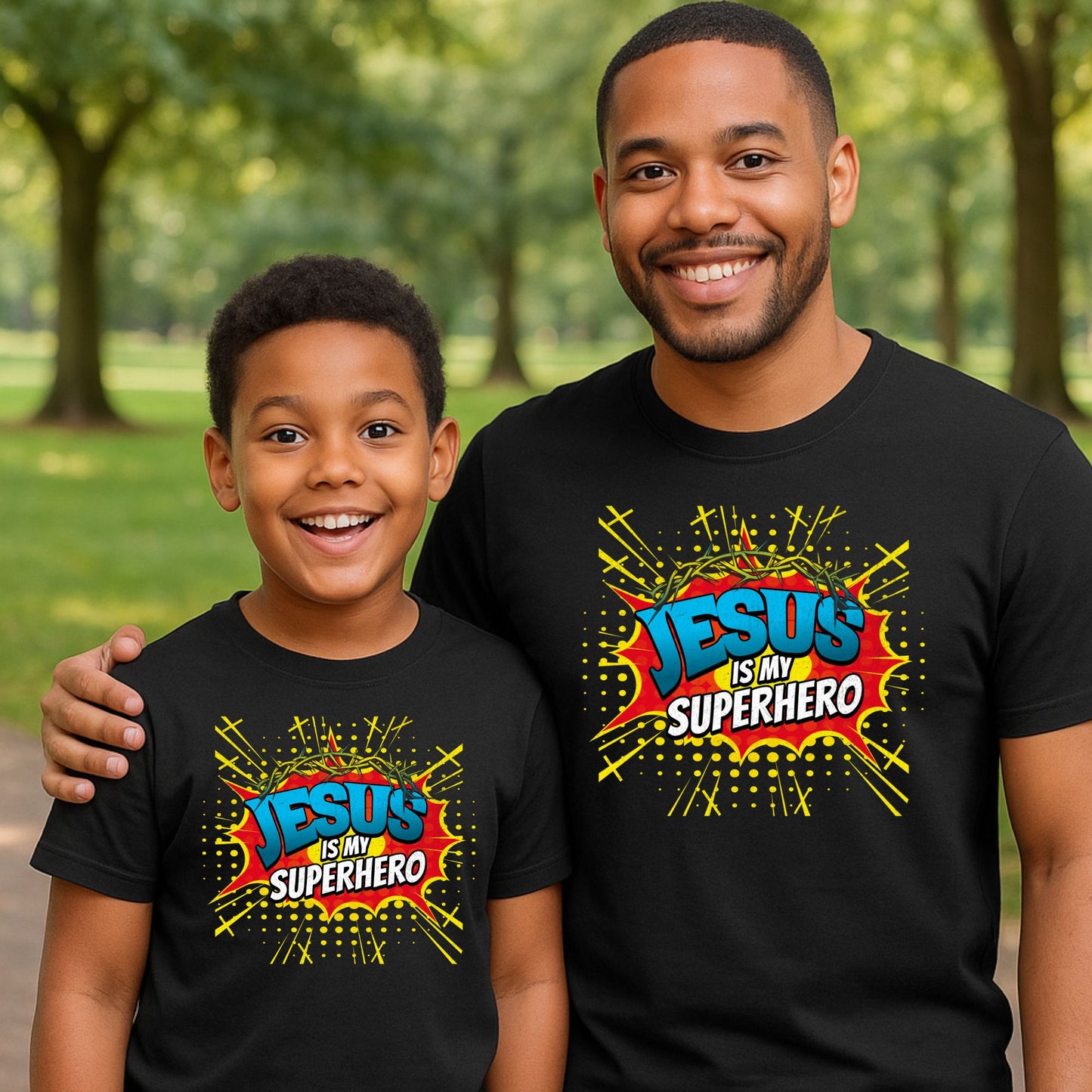 Jesus Is My Superhero T-Shirt | Marvel Comics Style Christian Cotton Teeb