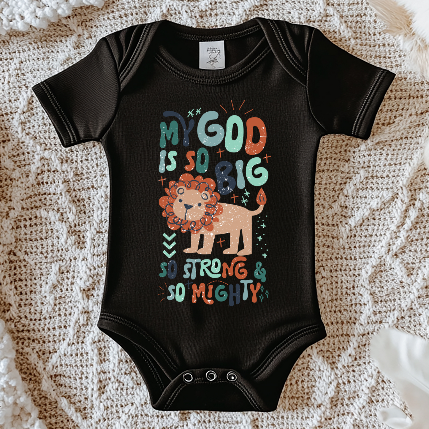 My God is so Big and Strong -Baby short sleeve one piece