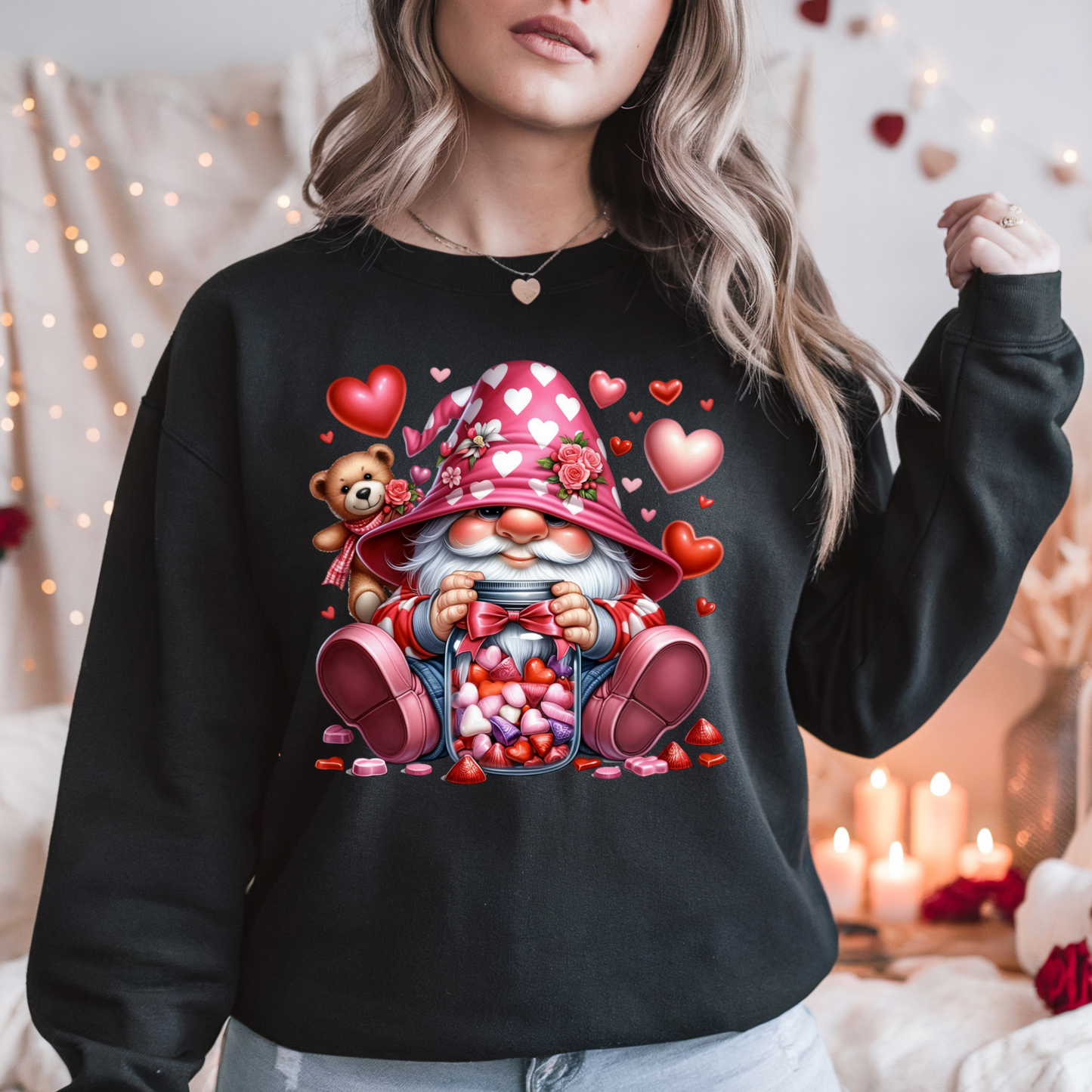 Women's Valentines -T shirts, Hoodies and Sweatshirts- Gnome candy