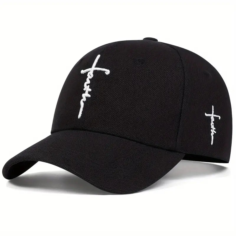 Stylish Faith Cross Embroidery  Baseball Cap -