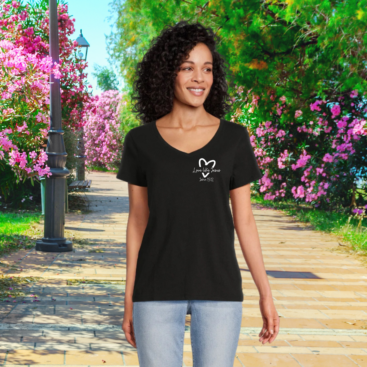 Women's V Neck Shirt -Dear Person Behind Me  10-11*