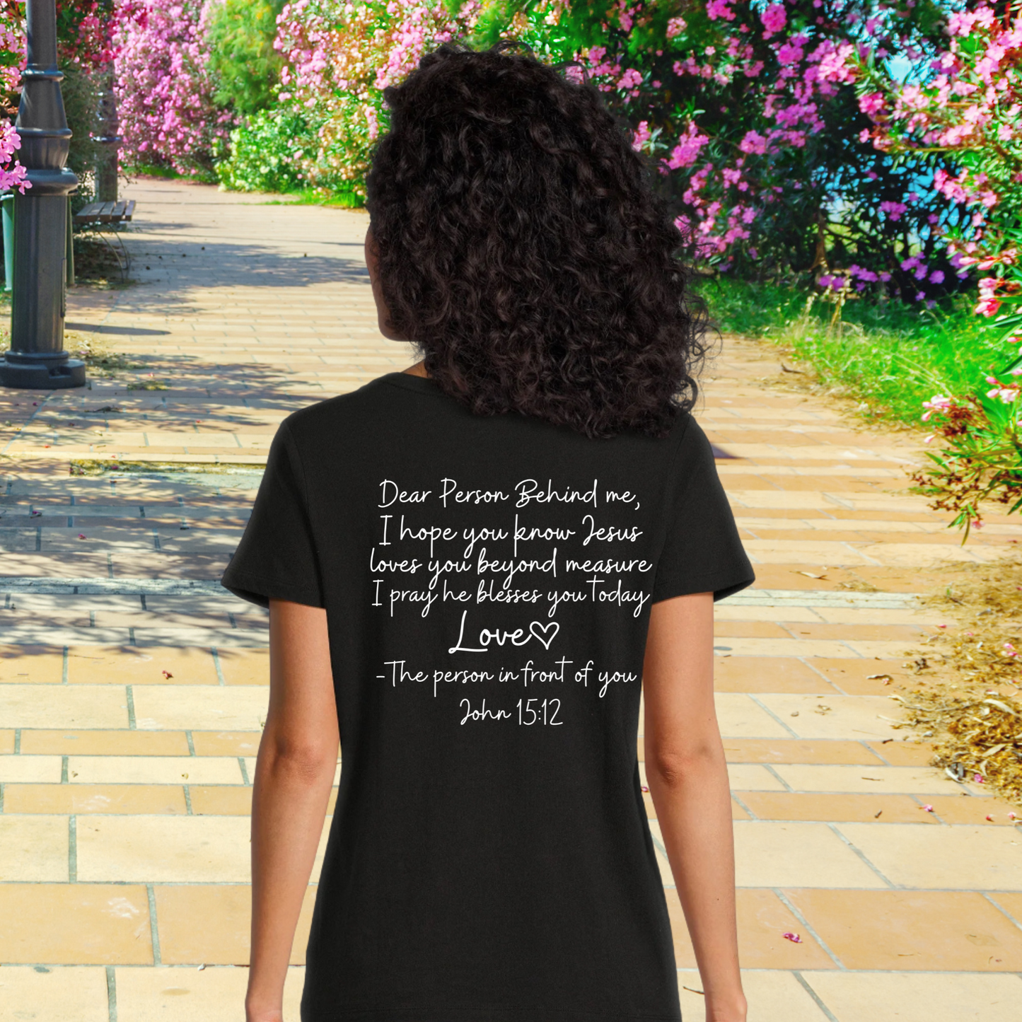 Women's V Neck Shirt -Dear Person Behind Me  10-11*