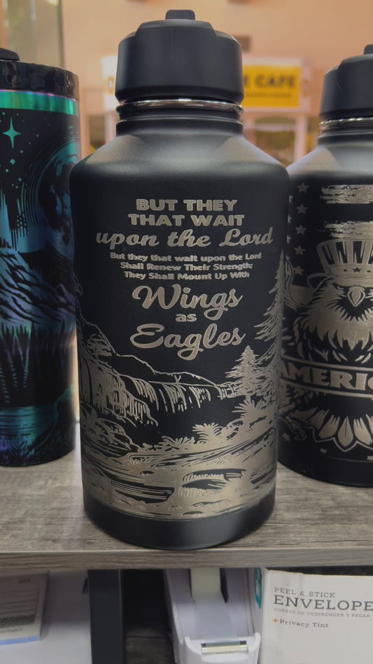 But They That wait Upon The Lord 64oz Thirst Quencher- Engraved