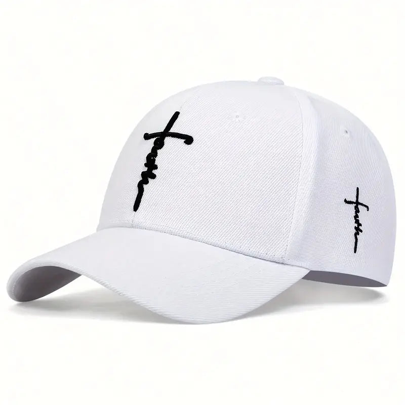 Stylish Faith Cross Embroidery  Baseball Cap -