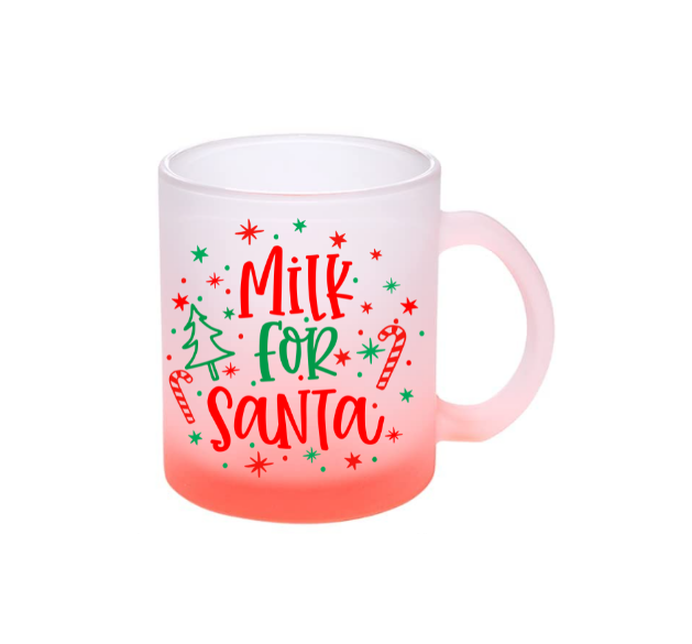 Santa's Milk Christmas Frosted Mug