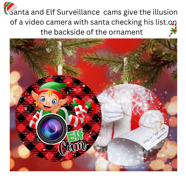 Elf Surveillance Camera Tree Ornament