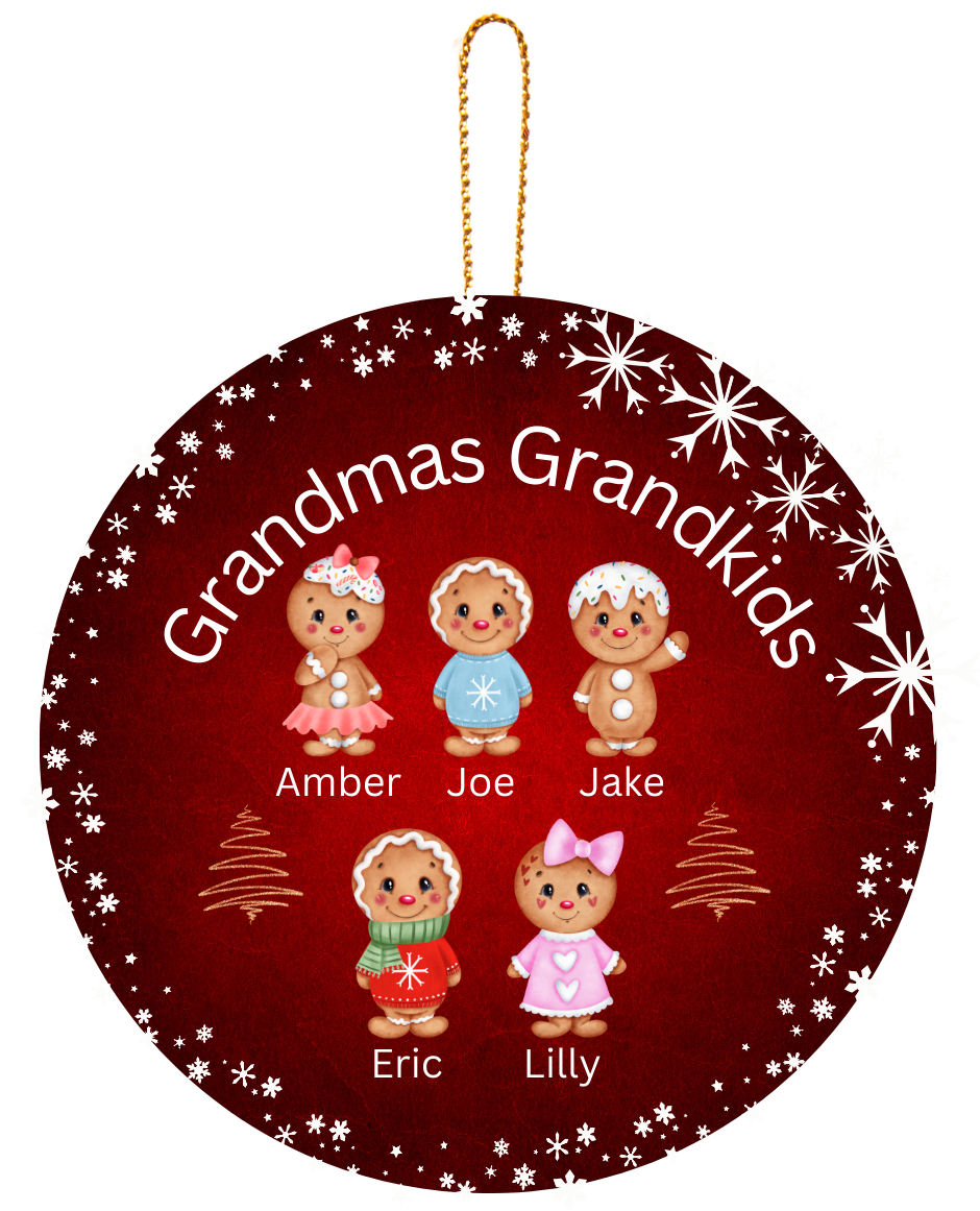 Personalized Grandmas Grandkids Ornaments